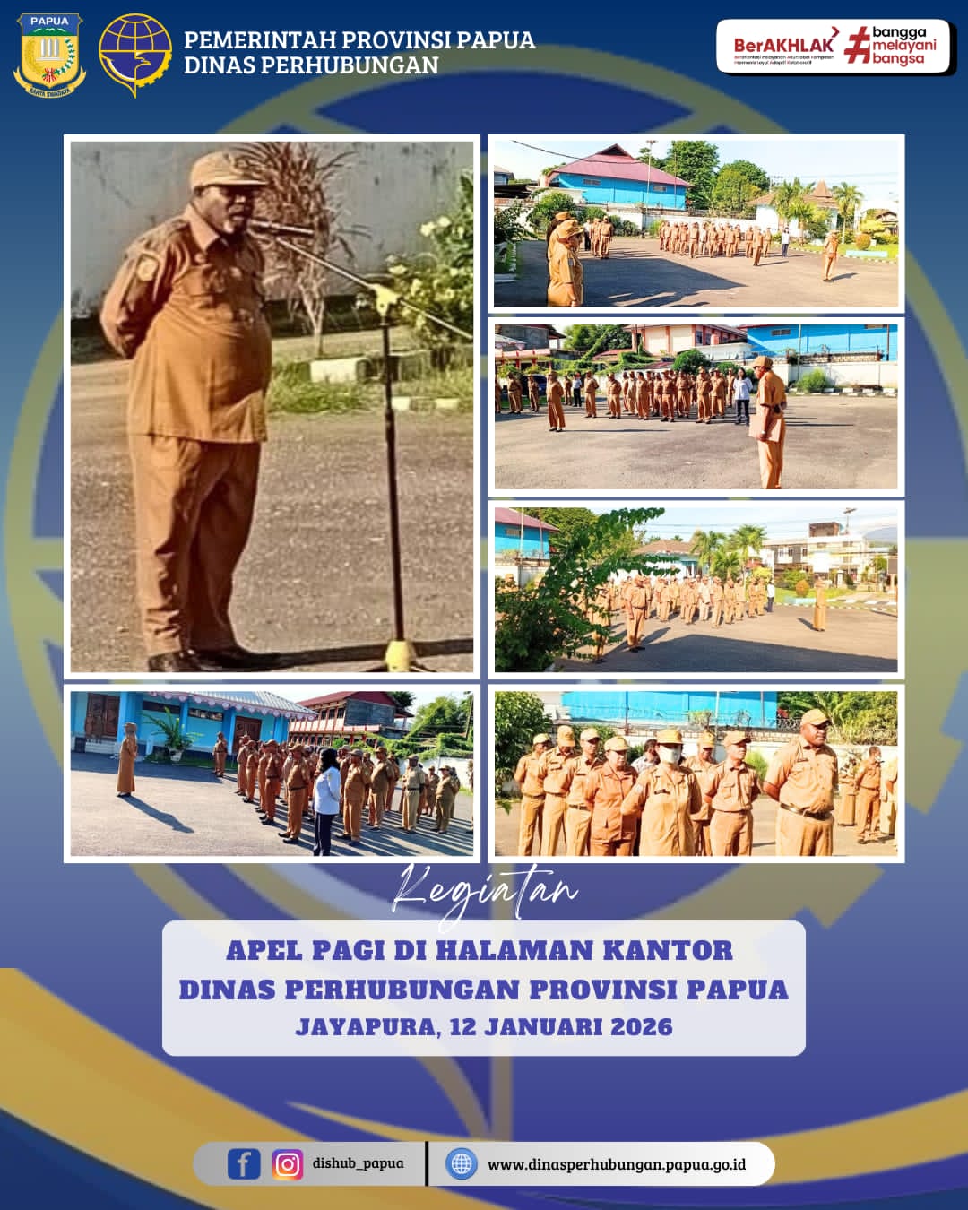 Apel pagi di lingkungan Dinas Perhubungan Provinsi Papua