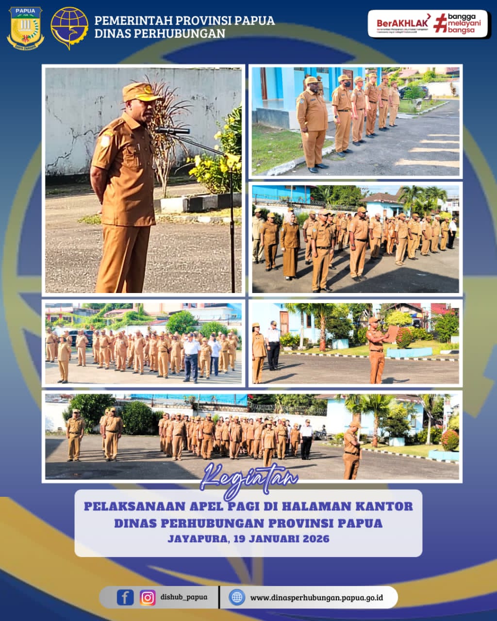 Apel pagi Di Lingkungan Dinas Perhubungan Provinsi Papua