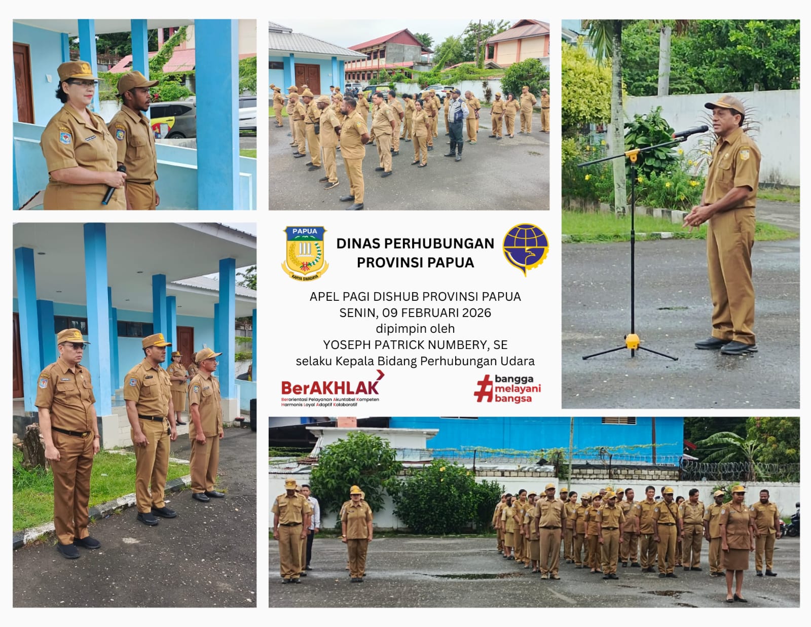 Apel pagi di lingkungan Diinas Perhubungan Provinsi Papua