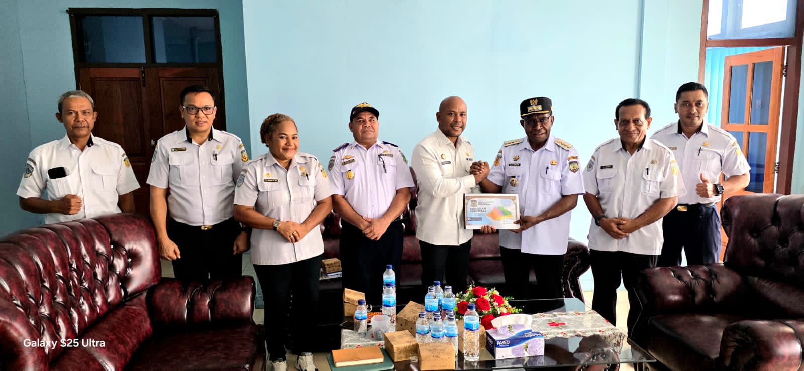 Pertemuan Kadishub Provinsi Papua dan  Bupati Waropen